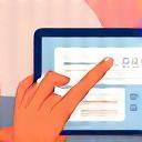 Illustration of a hand filling out a digital form on a screen